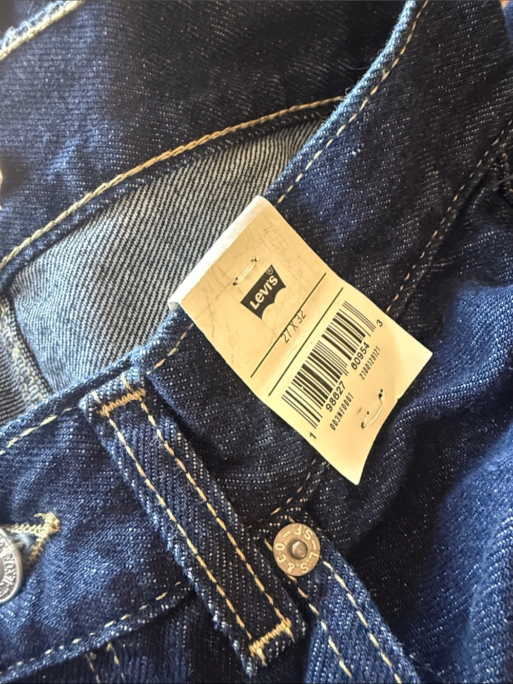 NWT $110 Levi's X Revolve Super Baggy Barrel Jeans 27X32 Blue - Picture 11 of 12